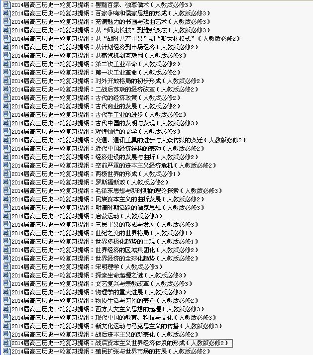 【高三历史一轮复习方案】